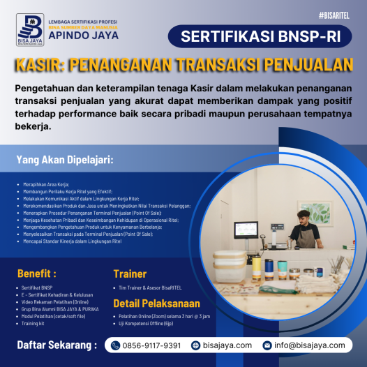 KASIR, Penanganan Transaksi Penjualan