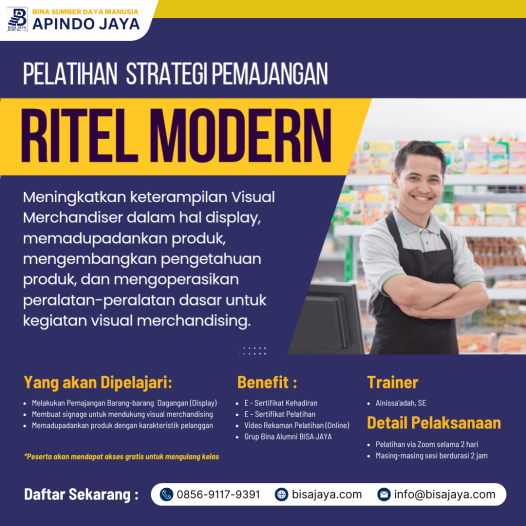 Pelatihan Strategi Pemajangan Ritel Modern